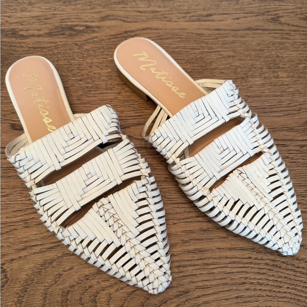 Matisse East End Woven leather slide